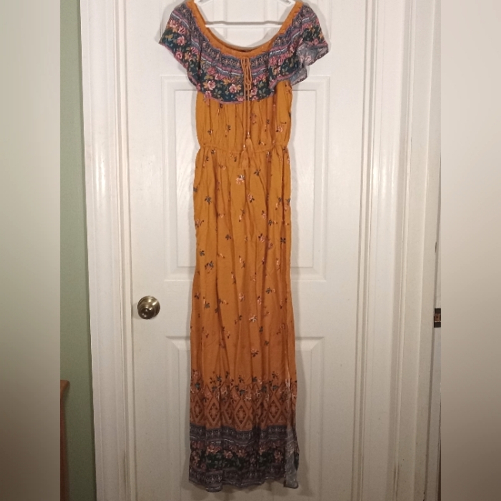 Maxi Dress Off Shoulder Ruffle Sleeveless New Look